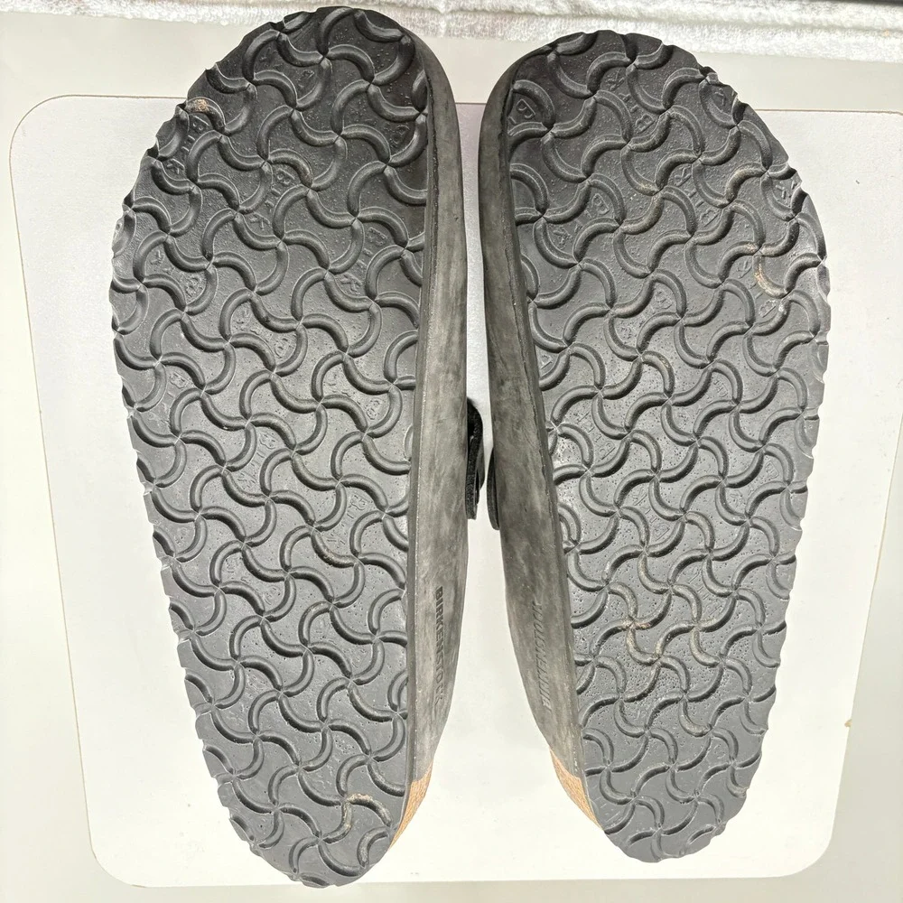 Birkenstock Boston Iron Gray Oiled Leather Clogs Mens Size 42 L11 M9 EU 9 US